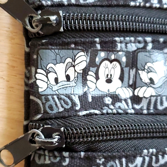 EUC DISNEY Minnie Mouse and Daisy Crossbody Passport Bag Zipper Compartments - Picture 5 of 6
